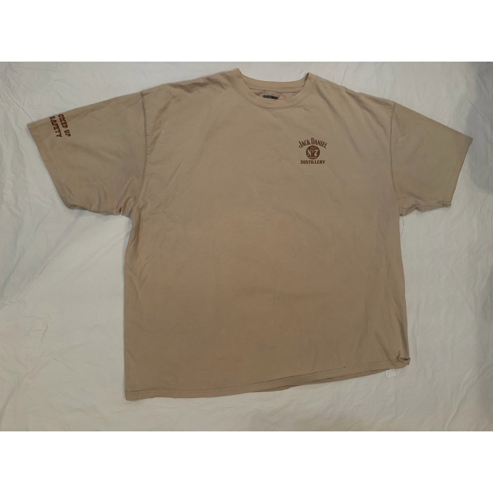 Jack Daniel Distillery Shirt Men's XXXL Tan Short Sleeve Zorrel Brand